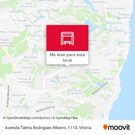 Avenida Talma Rodrigues Ribeiro, 1110 mapa