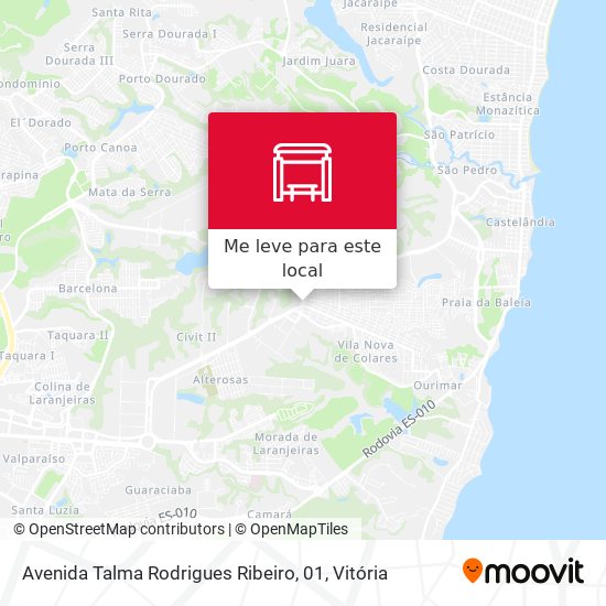 Avenida Talma Rodrigues Ribeiro, 01 mapa