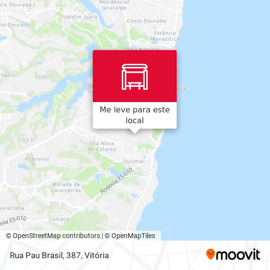 Rua Pau Brasil, 387 mapa