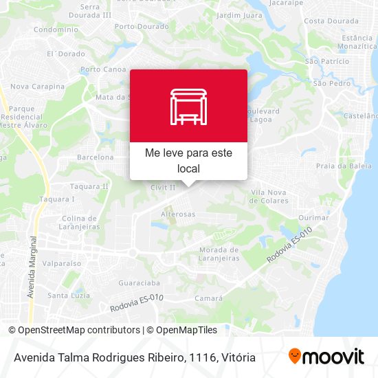 Avenida Talma Rodrigues Ribeiro, 1116 mapa