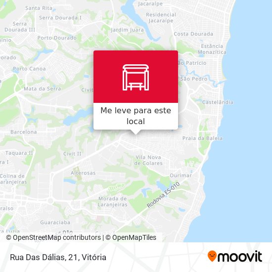 Rua Das Dálias, 21 mapa