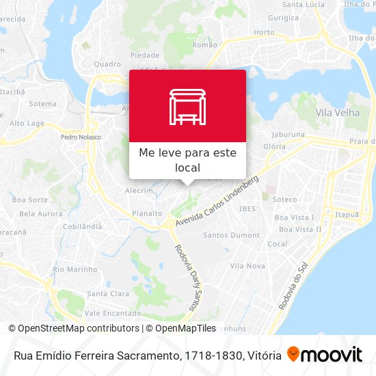 Rua Emídio Ferreira Sacramento, 1718-1830 mapa