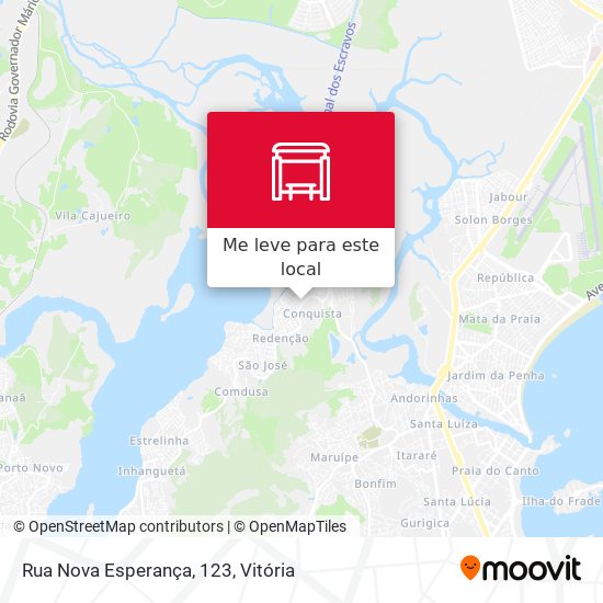 Rua Nova Esperança, 123 mapa