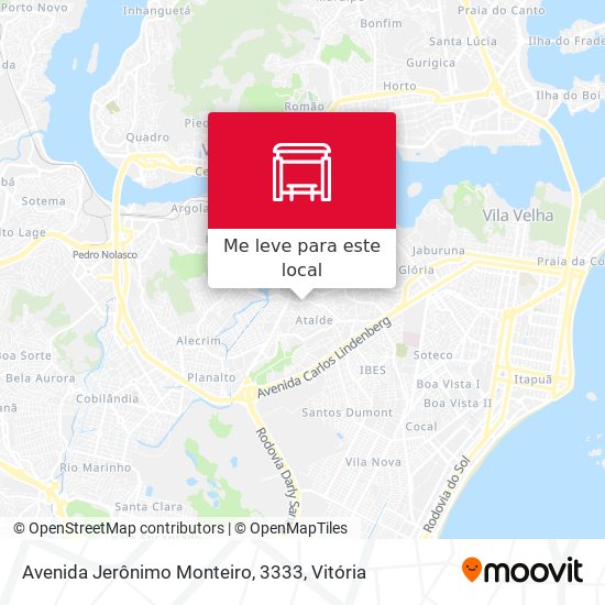 Avenida Jerônimo Monteiro, 3333 mapa