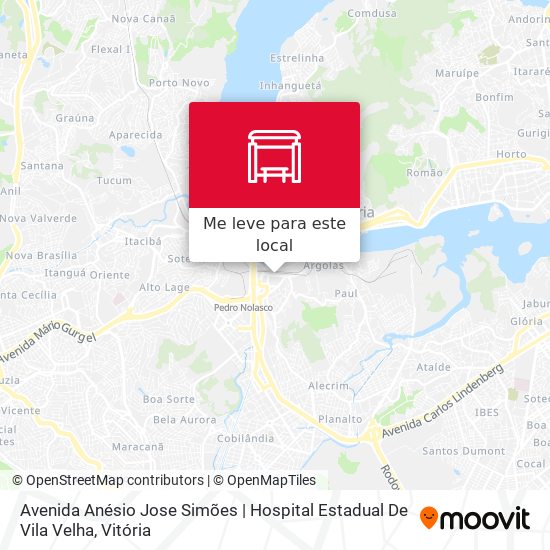 Avenida Anésio Jose Simões | Hospital Estadual De Vila Velha mapa