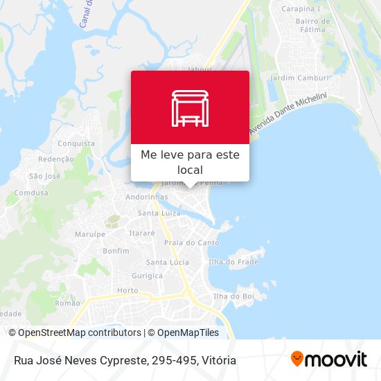 Rua José Neves Cypreste, 295-495 mapa