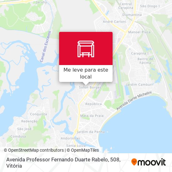 Avenida Professor Fernando Duarte Rabelo, 508 mapa