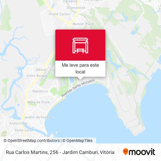 Rua Carlos Martins, 256 - Jardim Camburi mapa