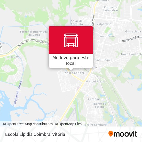 Escola Elpídia Coimbra mapa