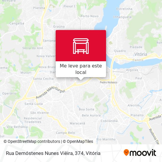 Rua Demóstenes Nunes Viêira, 374 mapa