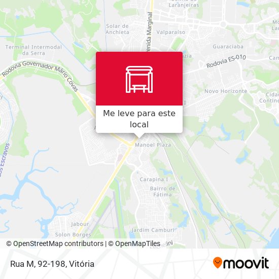Rua M, 92-198 mapa