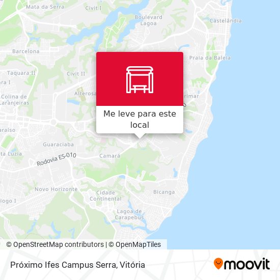 Próximo Ifes Campus Serra mapa