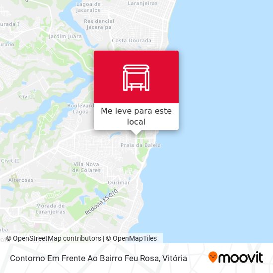 Contorno Em Frente Ao Bairro Feu Rosa mapa