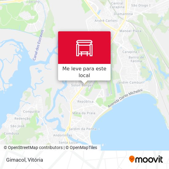 Gimacol mapa