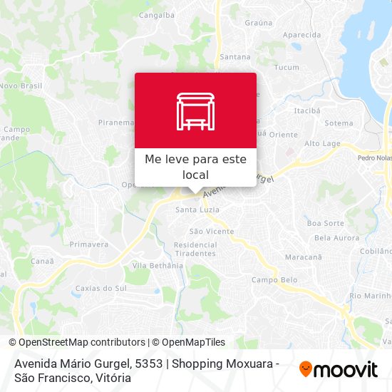 Avenida Mário Gurgel, 5353 | Shopping Moxuara - São Francisco mapa