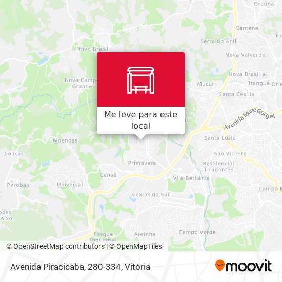 Avenida Piracicaba, 280-334 mapa