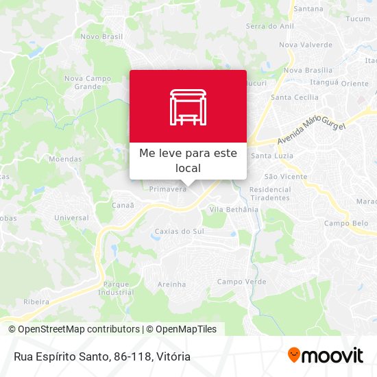 Rua Espírito Santo, 86-118 mapa