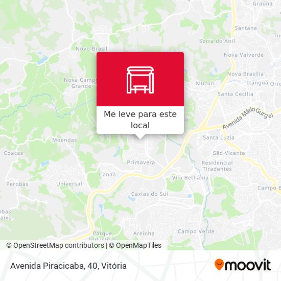 Avenida Piracicaba, 40 mapa