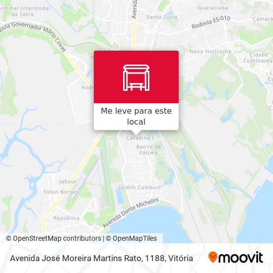 Avenida José Moreira Martins Rato, 1188 mapa
