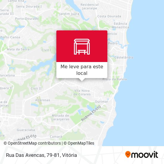 Rua Das Avencas, 79-81 mapa