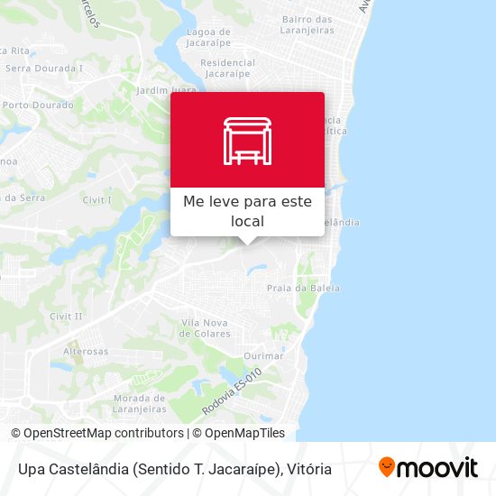 Upa Castelândia (Sentido T. Jacaraípe) mapa