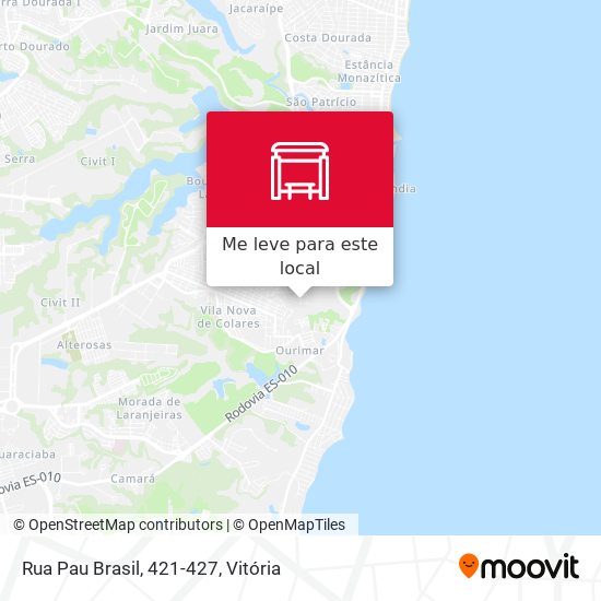 Rua Pau Brasil, 421-427 mapa