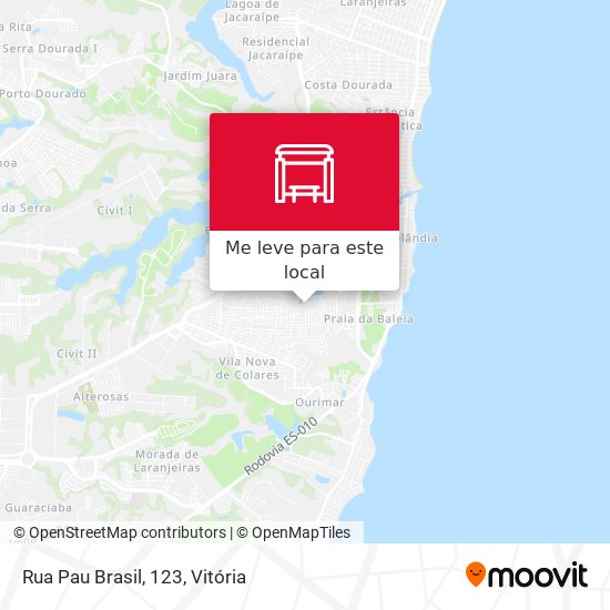 Rua Pau Brasil, 123 mapa