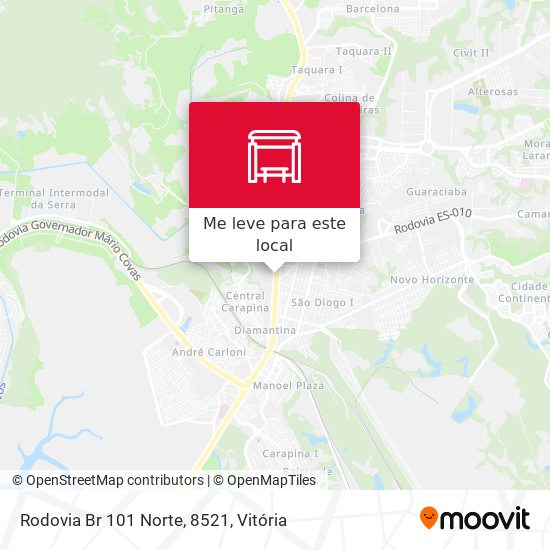 Rodovia Br 101 Norte, 8521 mapa