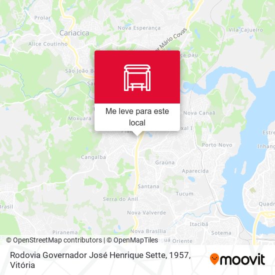 Rodovia Governador José Henrique Sette, 1957 mapa