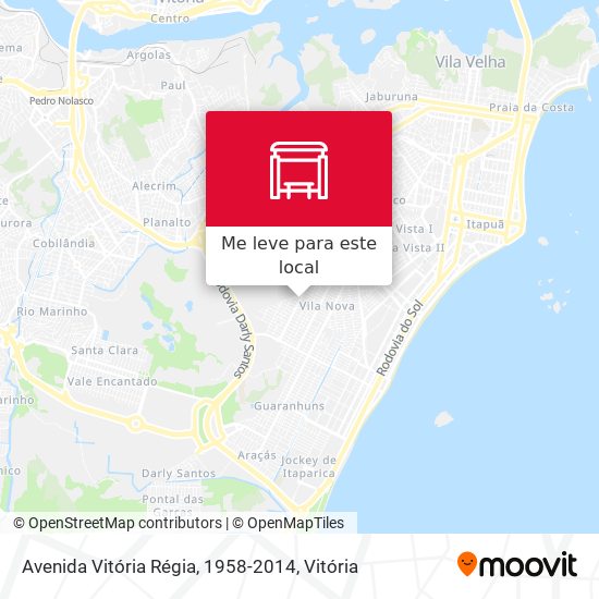 Avenida Vitória Régia, 1958-2014 mapa