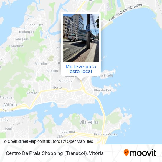 Centro Da Praia Shopping (Transcol) mapa