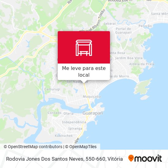 Rodovia Jones Dos Santos Neves, 550-660 mapa