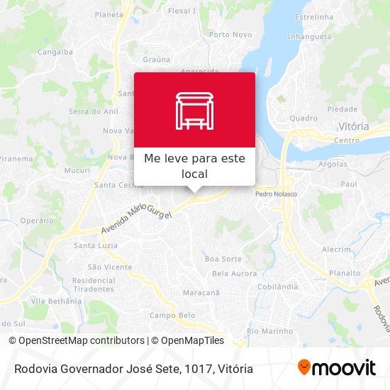 Rodovia Governador José Sete, 1017 mapa