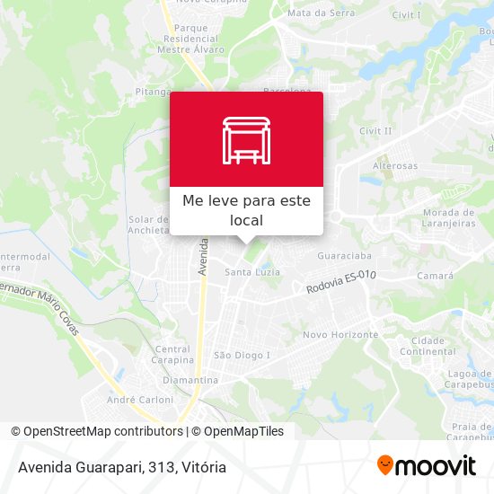 Avenida Guarapari, 313 mapa