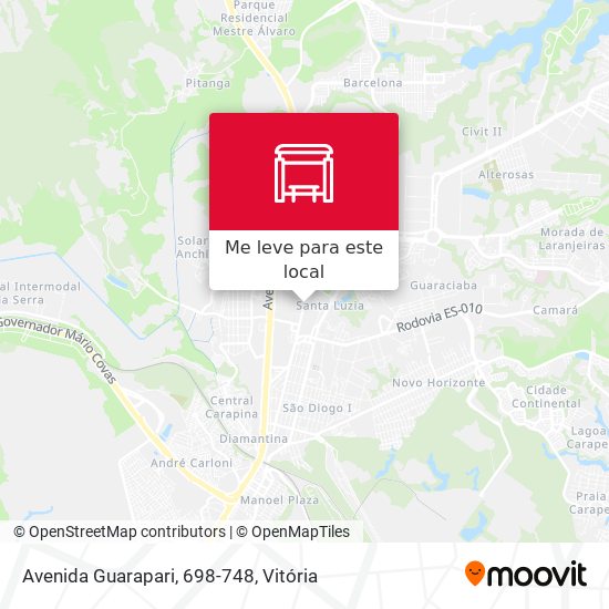 Avenida Guarapari, 698-748 mapa