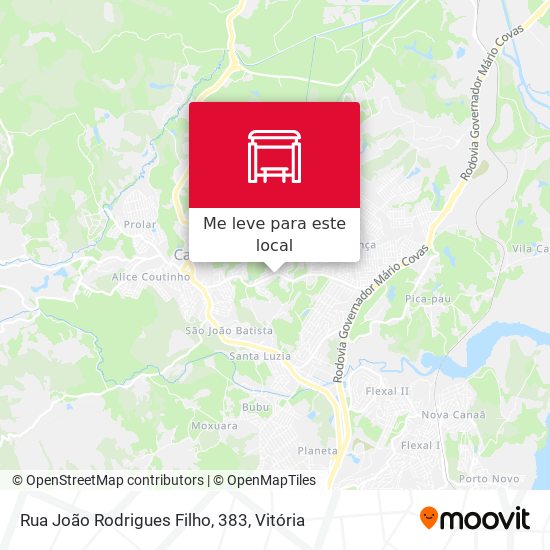 Rua João Rodrigues Filho, 383 mapa