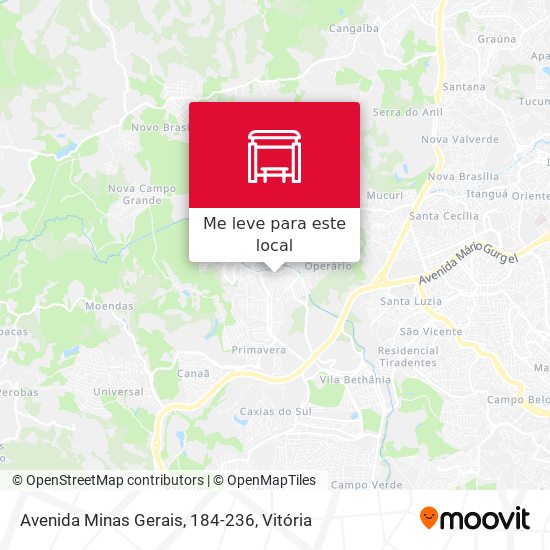 Avenida Minas Gerais, 184-236 mapa