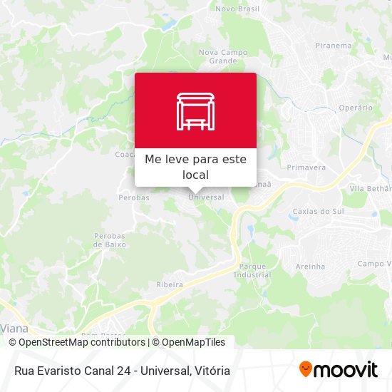 Rua Evaristo Canal 24 - Universal mapa
