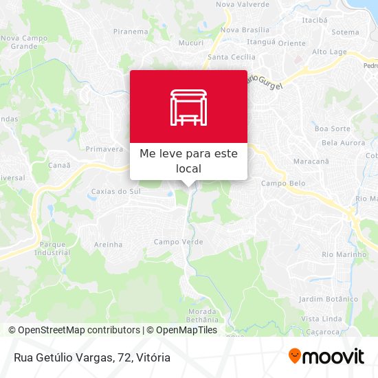 Rua Getúlio Vargas, 72 mapa