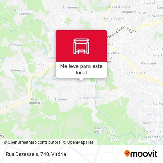 Rua Dezesseis, 740 mapa