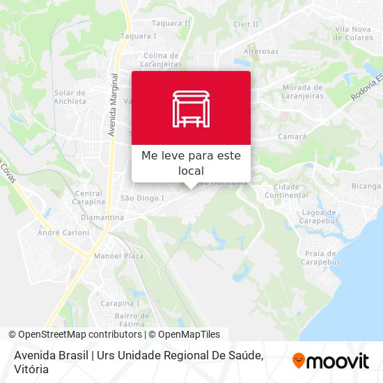Avenida Brasil | Urs Unidade Regional De Saúde mapa
