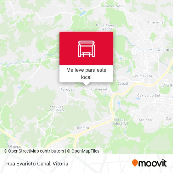 Rua Evaristo Canal mapa