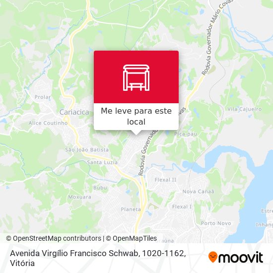 Avenida Virgílio Francisco Schwab, 1020-1162 mapa
