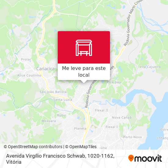 Avenida Virgílio Francisco Schwab, 1020-1162 mapa