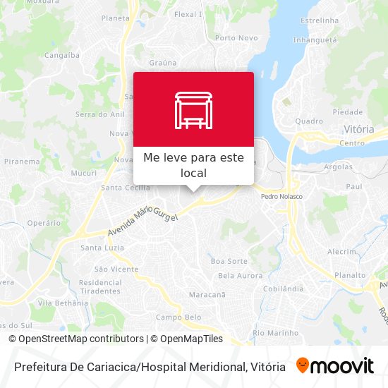 Prefeitura De Cariacica / Hospital Meridional mapa