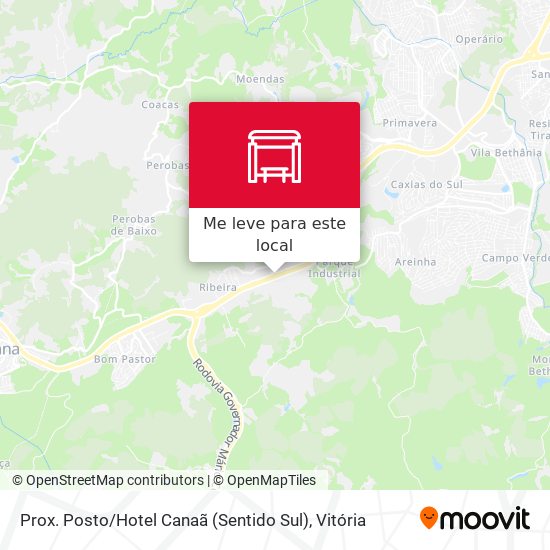 Prox. Posto / Hotel Canaã (Sentido Sul) mapa