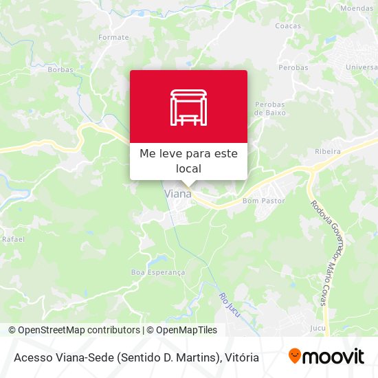 Acesso Viana-Sede (Sentido D. Martins) mapa