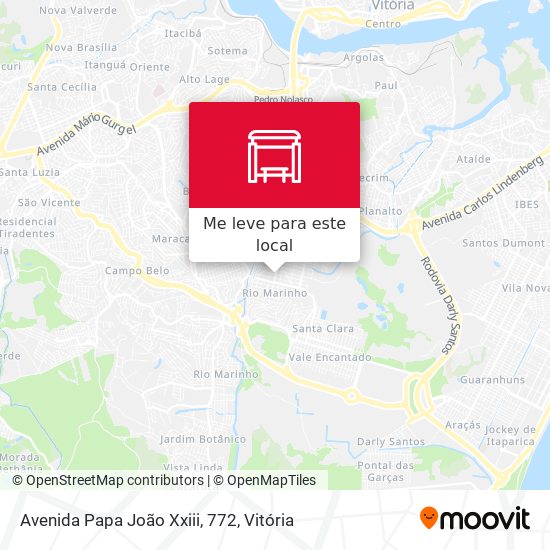 Avenida Papa João Xxiii, 772 mapa