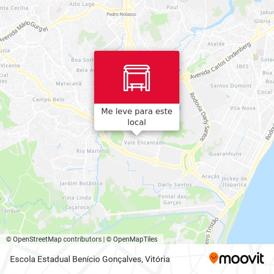 Escola Estadual Benício Gonçalves mapa
