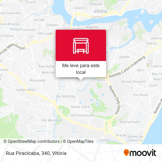 Rua Piracicaba, 340 mapa